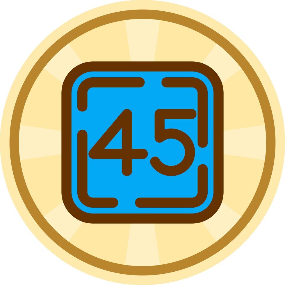 Forty Five Comic circle Icon vector