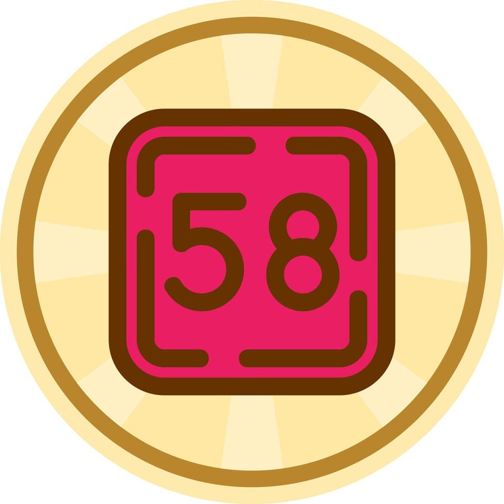 Fifty Eight Comic circle Icon vector