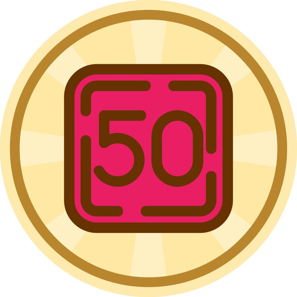 Fifty Comic circle Icon vector