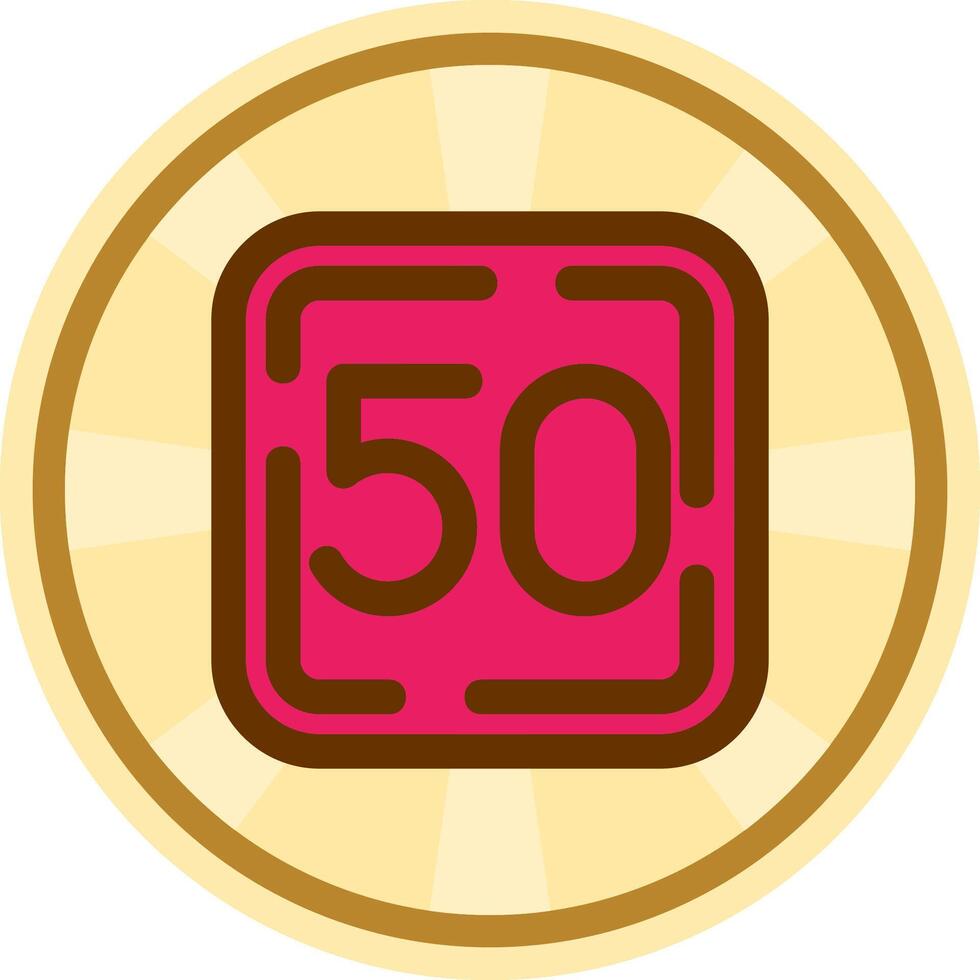 Fifty Comic circle Icon vector