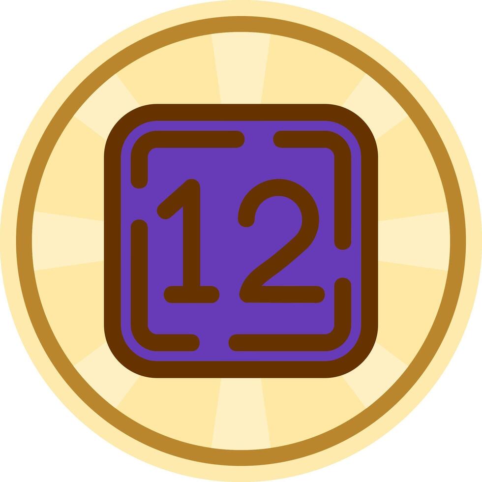 Twelve Comic circle Icon vector
