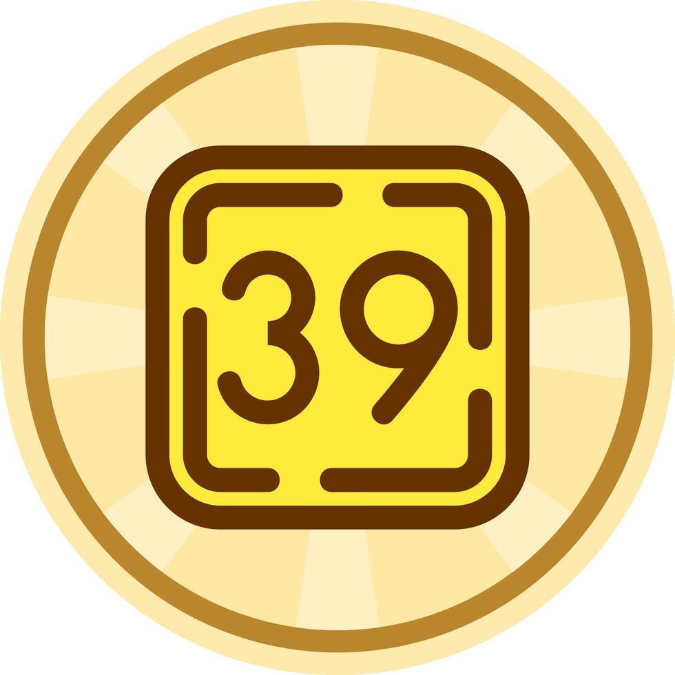 Thirty Nine Comic circle Icon vector