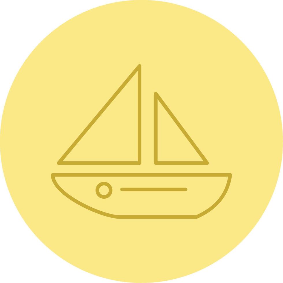 Dinghy Line Circle Multicolor Icon vector