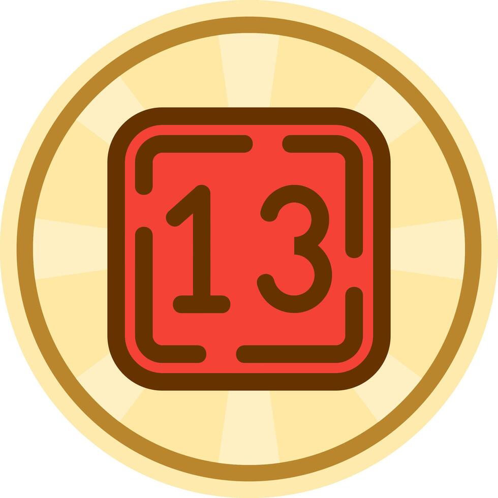 Thirteen Comic circle Icon vector