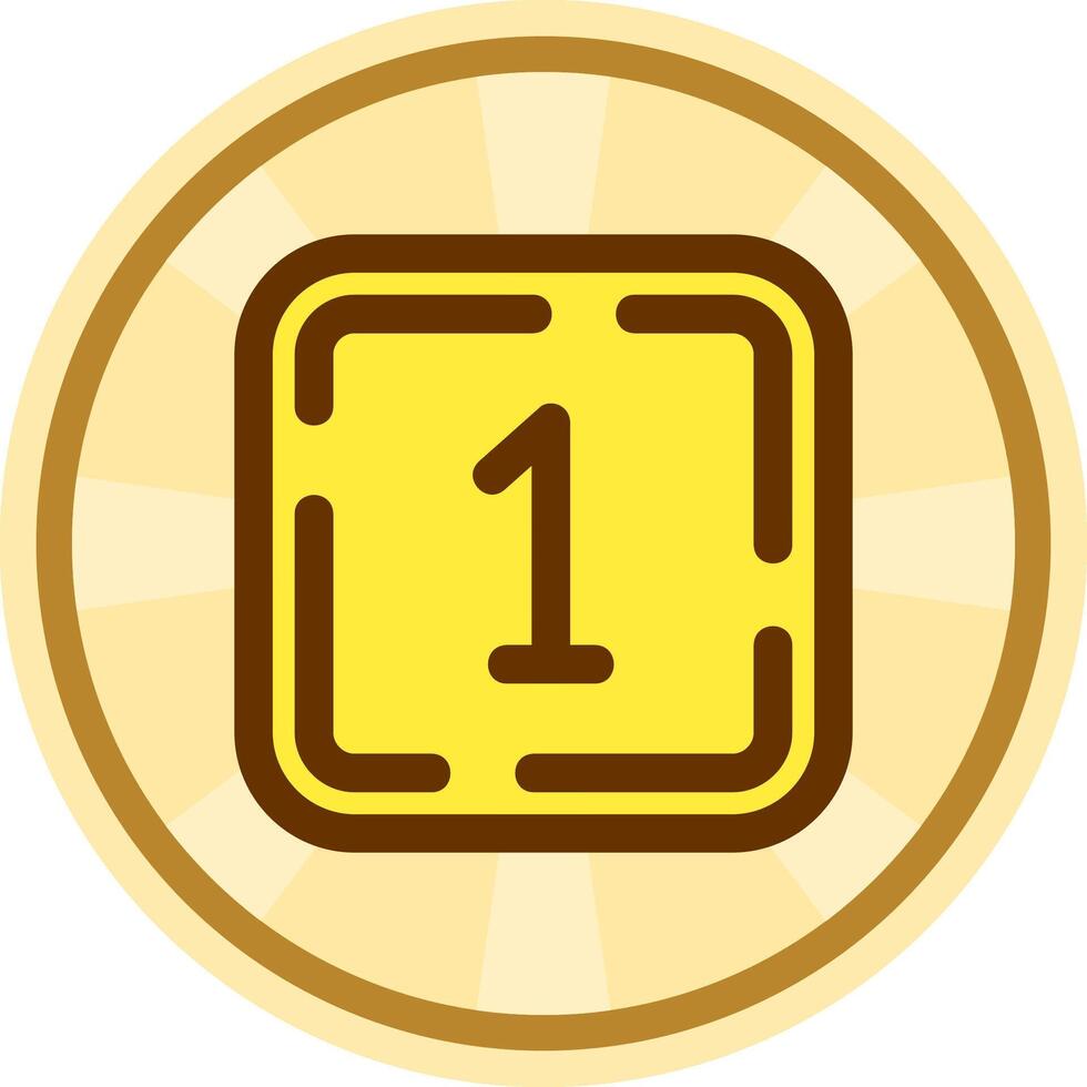 One Comic circle Icon vector
