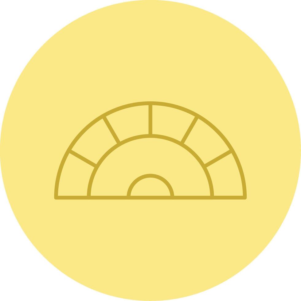 Protractor Line Circle Multicolor Icon vector