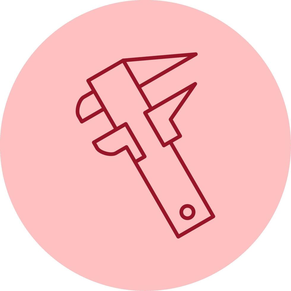 Caliper Line Circle Multicolor Icon vector