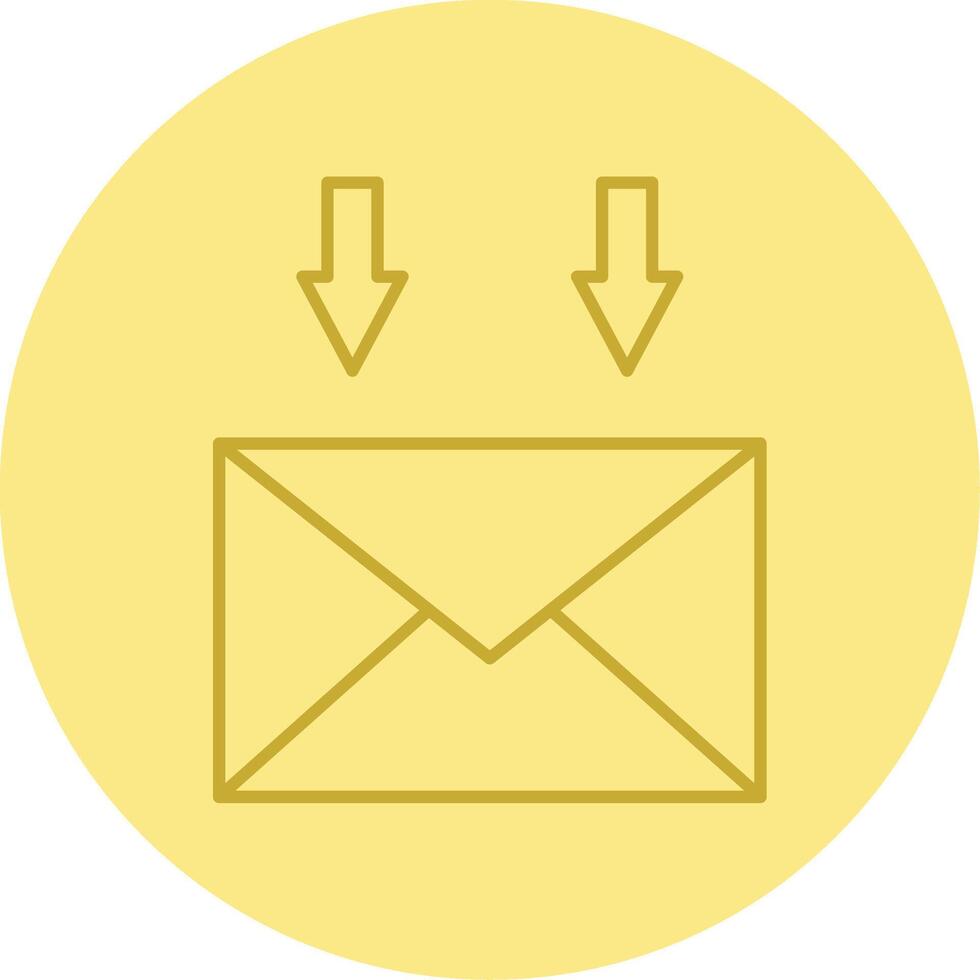 Mail Line Circle Multicolor Icon vector