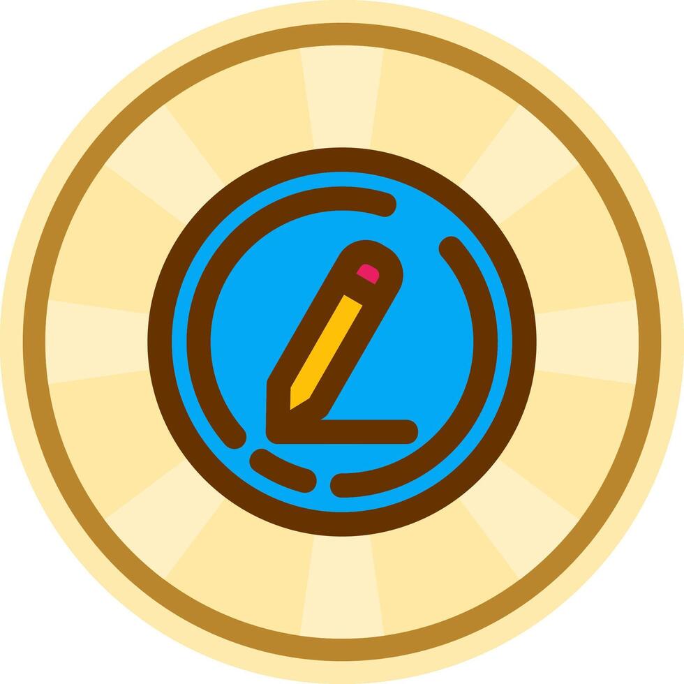 Edit Comic circle Icon vector