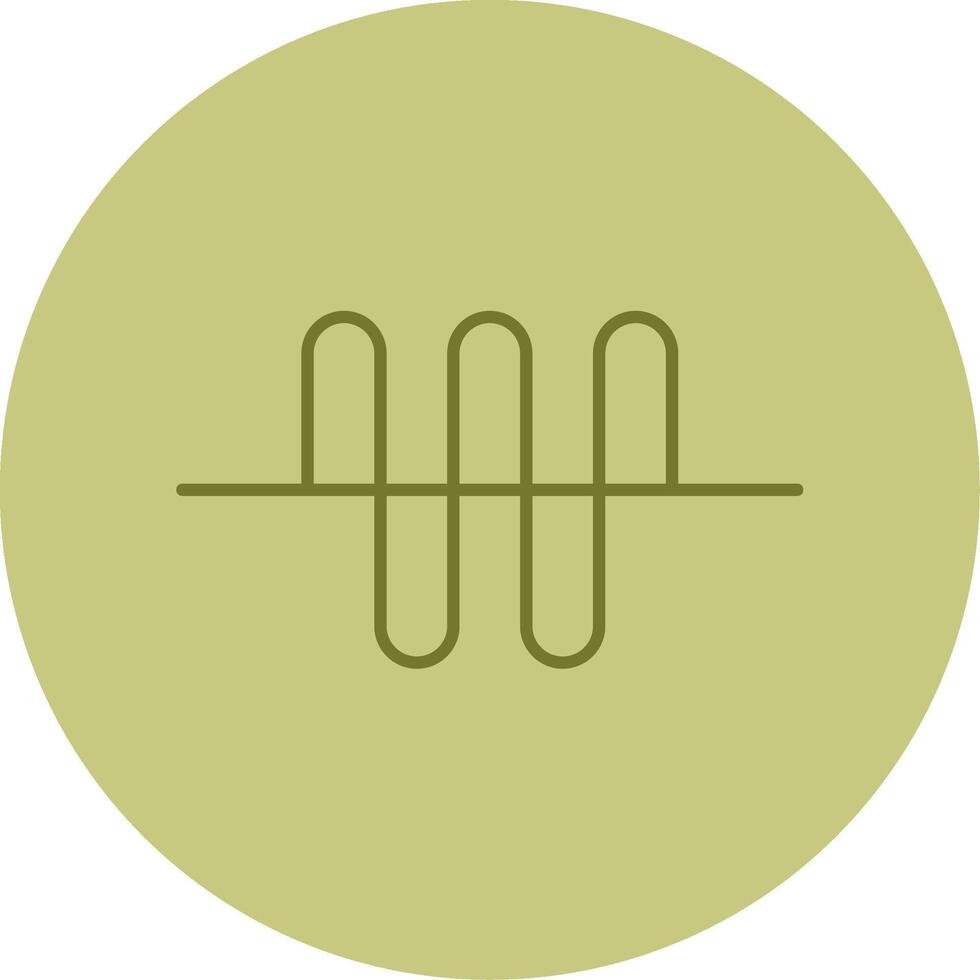 audio ola línea circulo multicolor icono vector