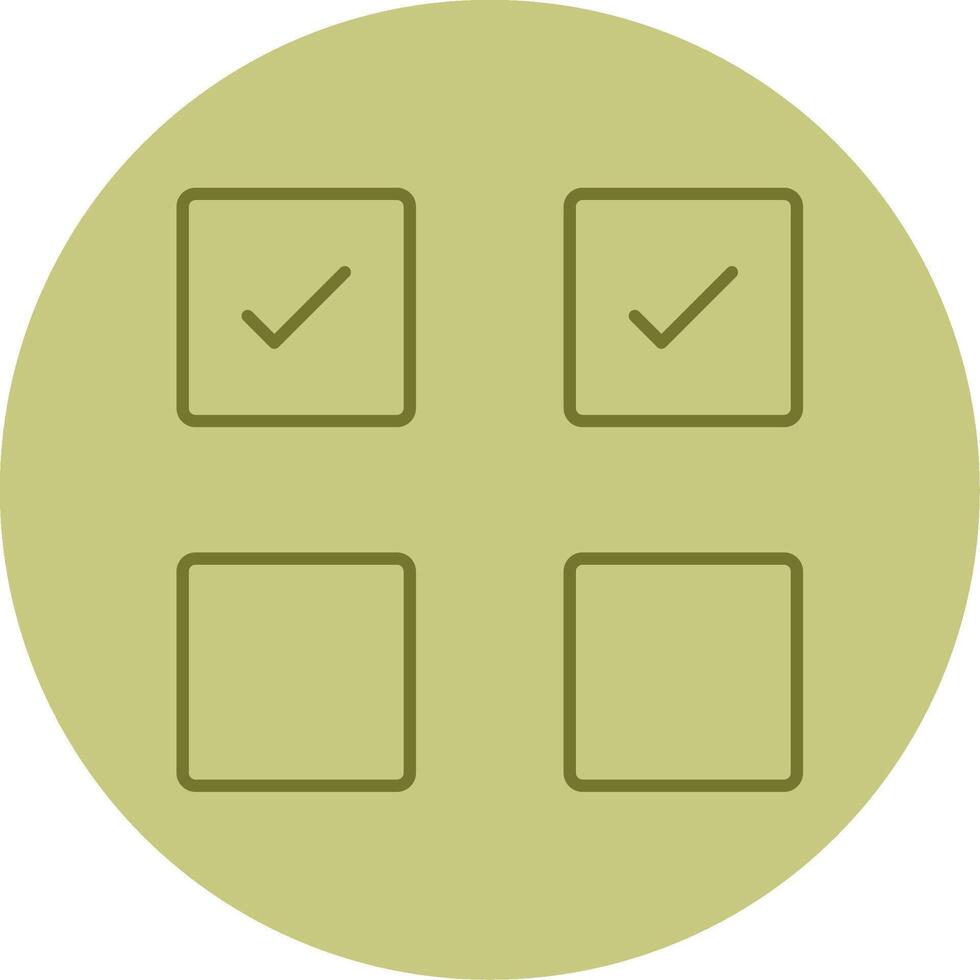 Check Box Line Circle Multicolor Icon vector