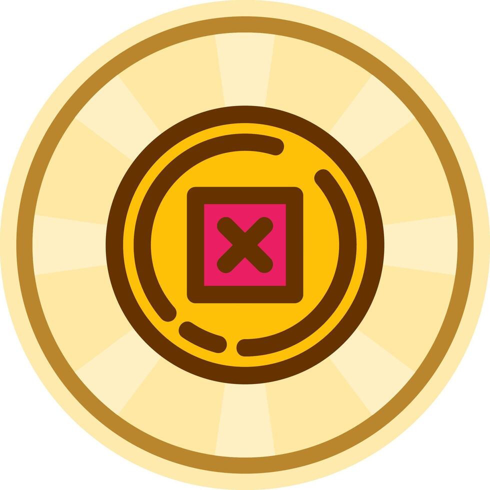 Delete Comic circle Icon vector