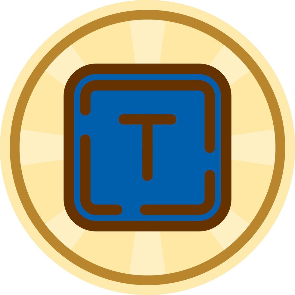 Letter t Comic circle Icon vector