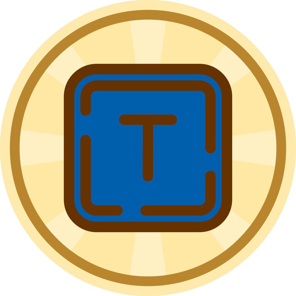 Letter t Comic circle Icon vector