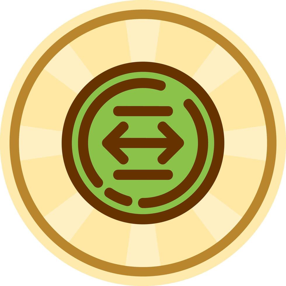 Left and right arrow Comic circle Icon vector