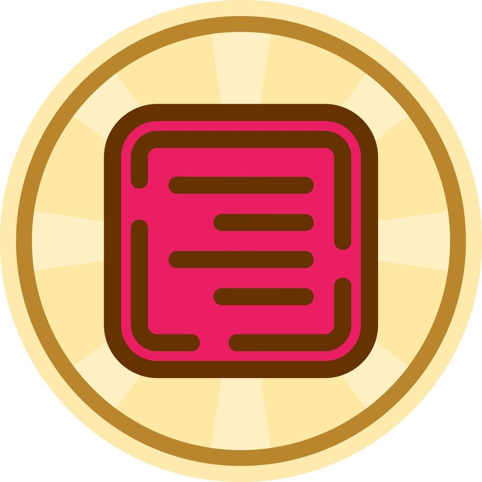 Right align Comic circle Icon vector