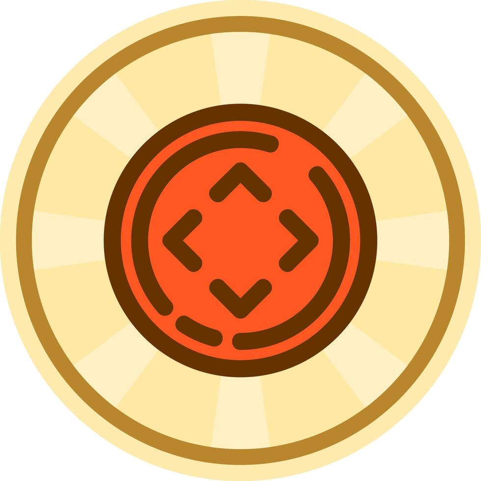 All directions Comic circle Icon vector