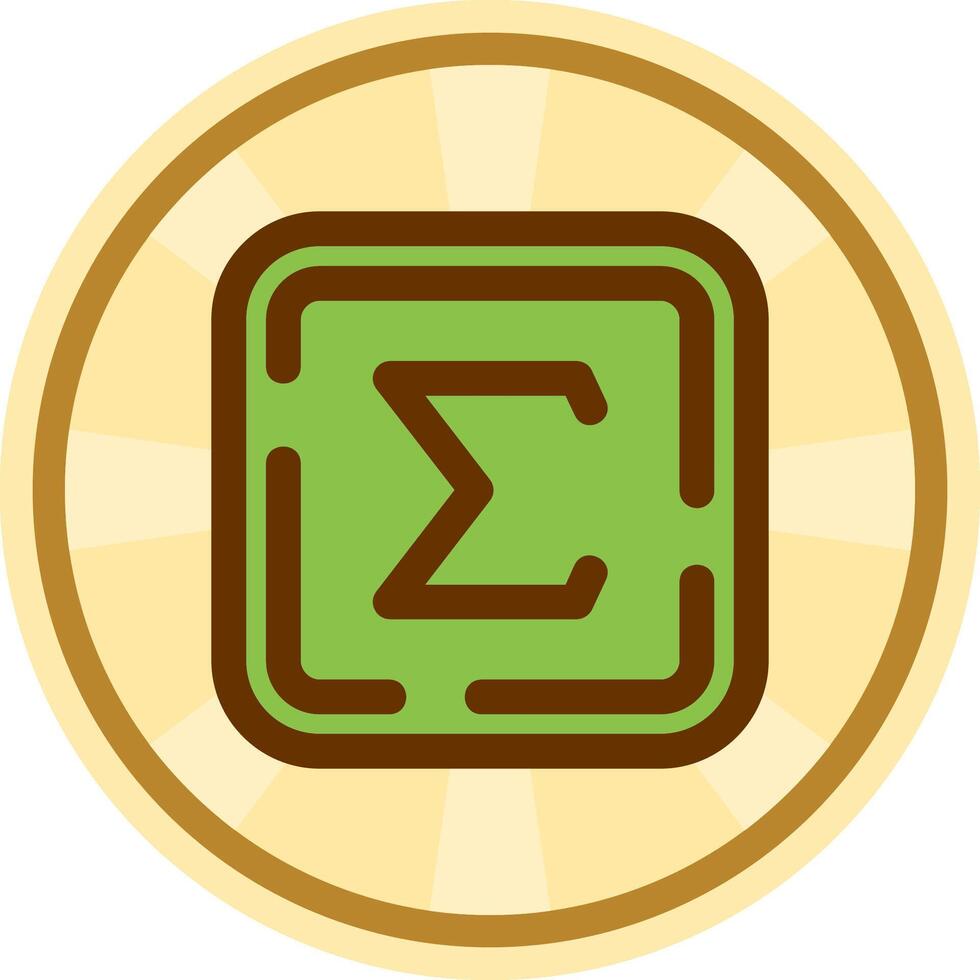 Summation Comic circle Icon vector