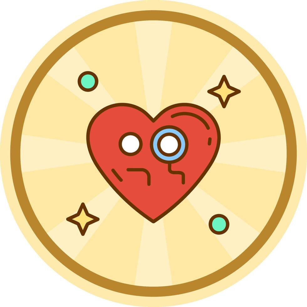 Monocle Comic circle Icon vector