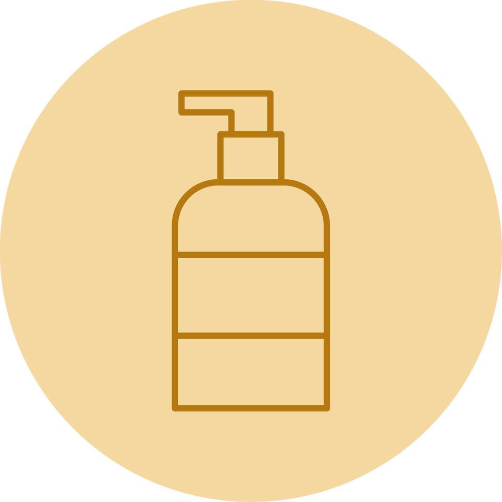 Liquid Soap Line Circle Multicolor Icon vector