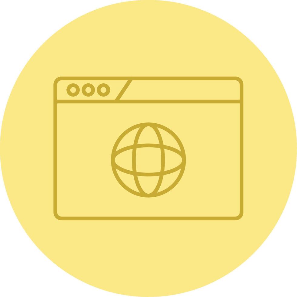 Website Design Line Circle Multicolor Icon vector