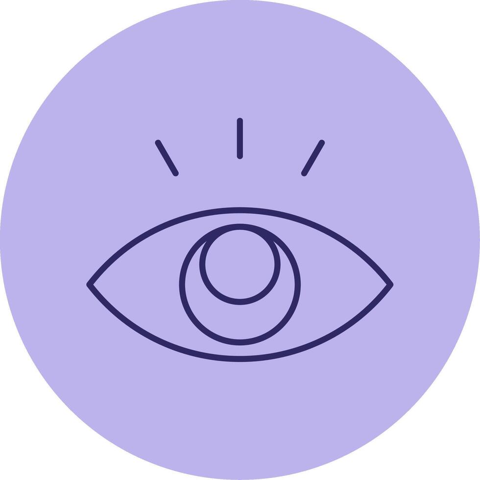 Eye Line Circle Multicolor Icon vector