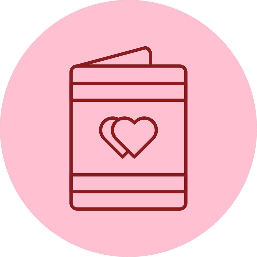 Wedding Card Line Circle Multicolor Icon vector