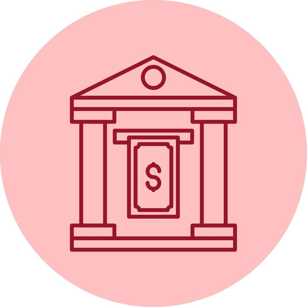 Cash Withdraw Line Circle Multicolor Icon vector