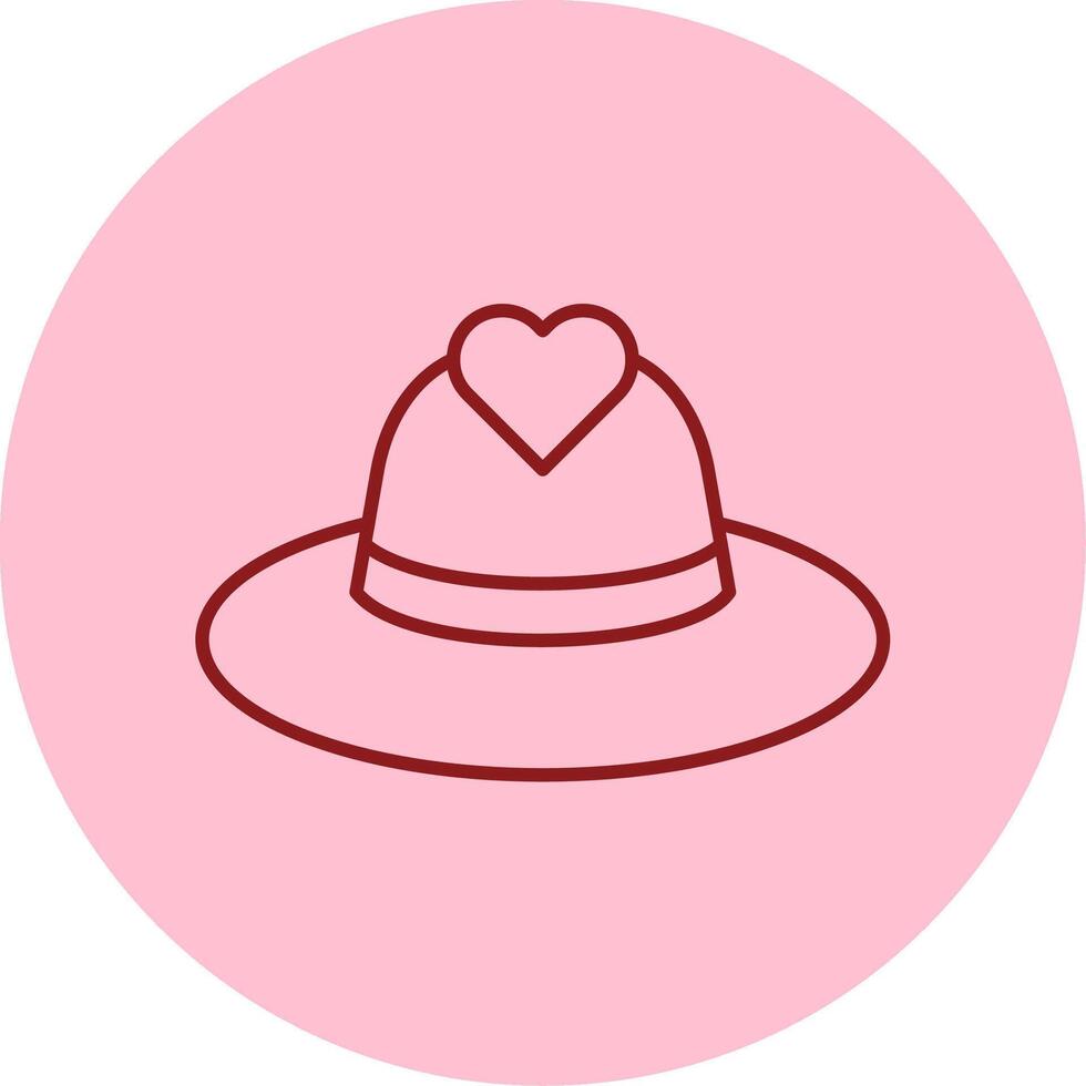 Hat Line Circle Multicolor Icon vector