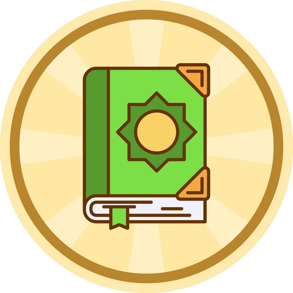 Quran Comic circle Icon vector