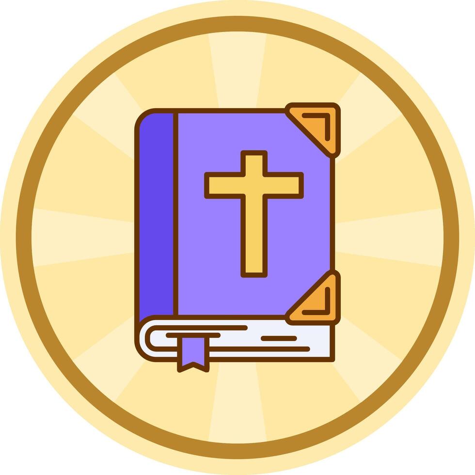 Biblia cómic circulo icono vector