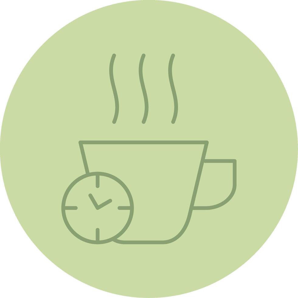 Break Time Line Circle Multicolor Icon vector