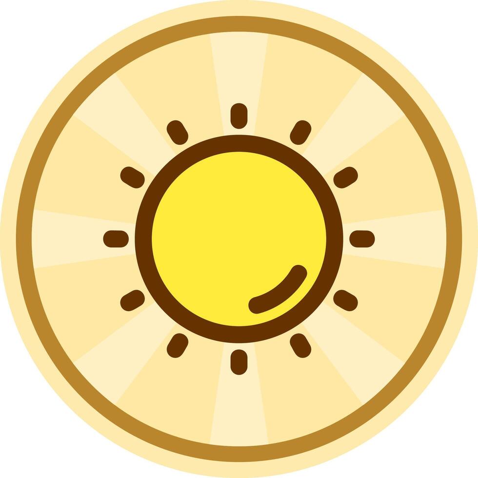 Sun Comic circle Icon vector