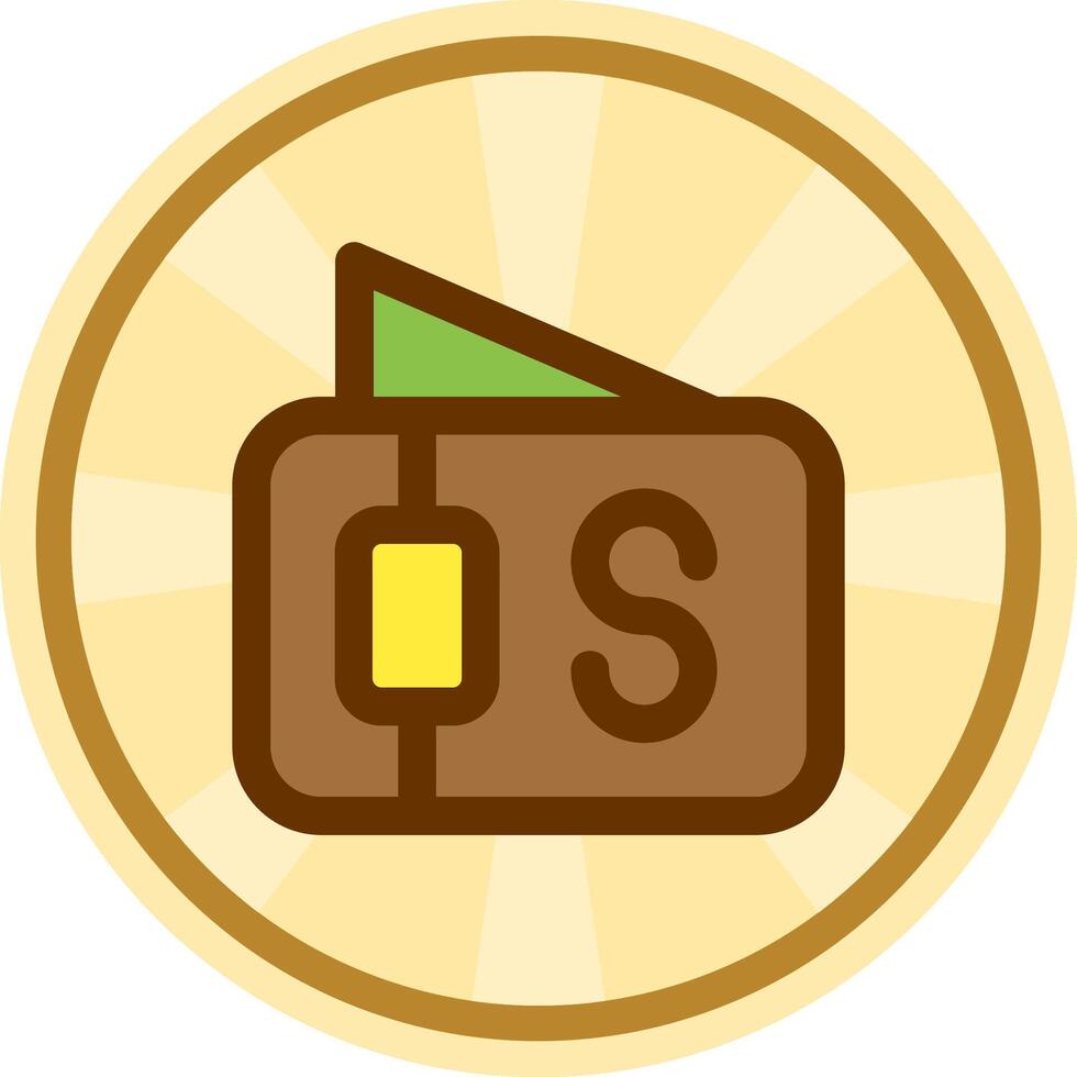 Wallet Comic circle Icon vector