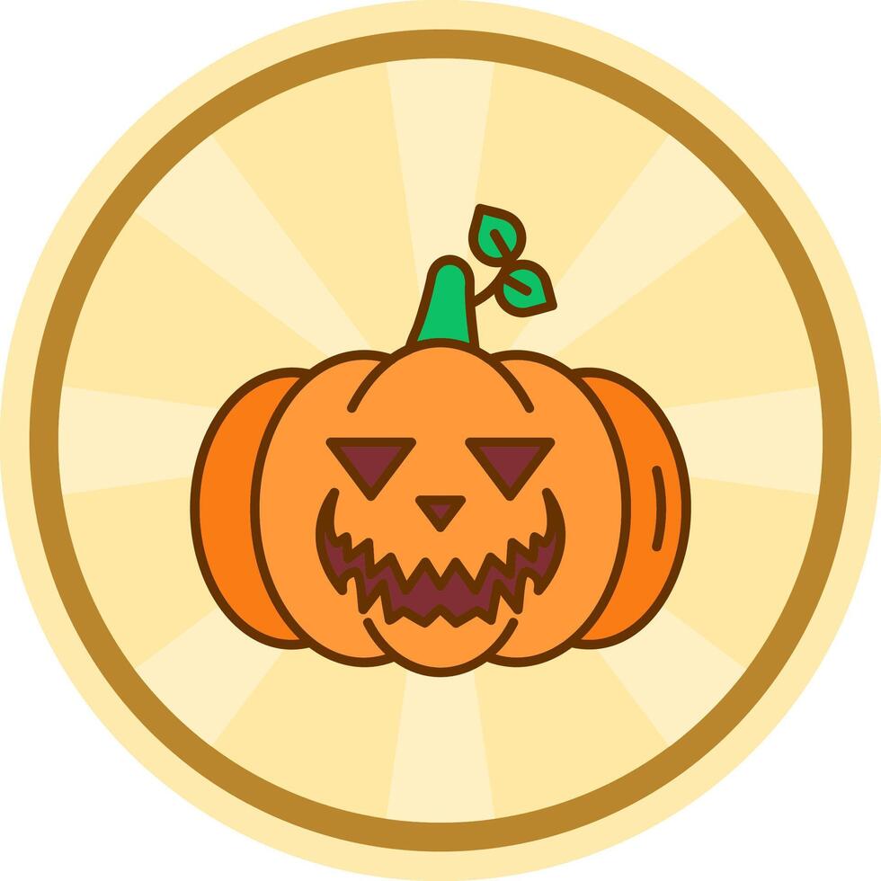 calabaza cómic circulo icono vector