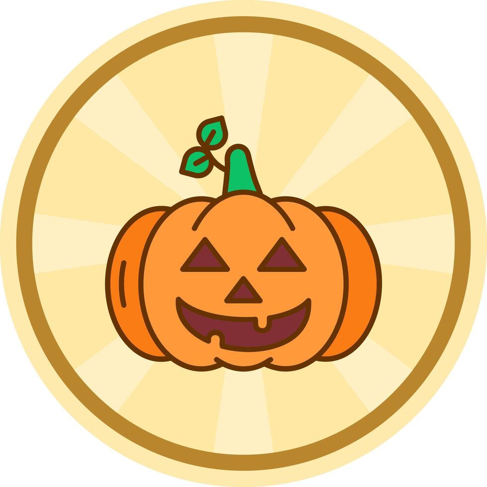 Pumpkin Comic circle Icon vector