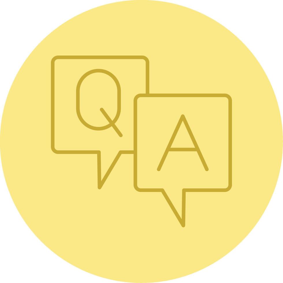 Question And Answer Line Circle Multicolor Icon vector