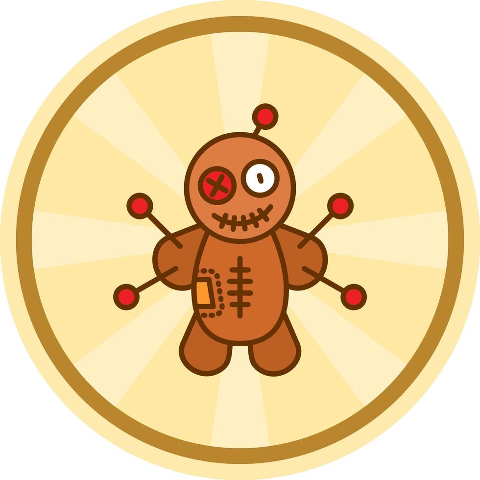 Voodoo Comic circle Icon vector