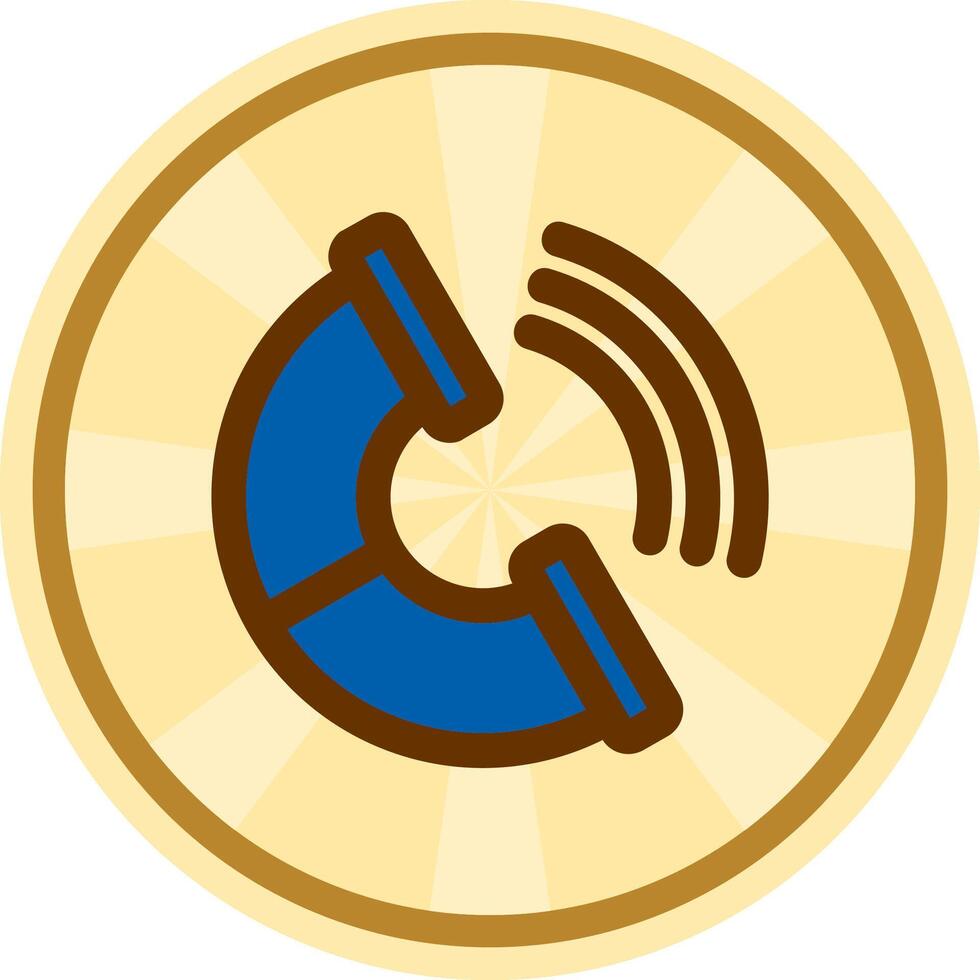 Phone Comic circle Icon vector