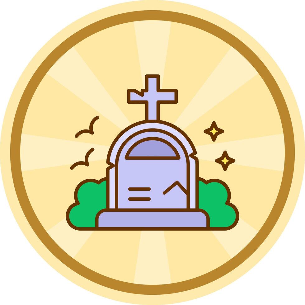 Grave Comic circle Icon vector