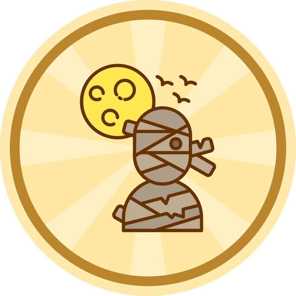 Mummy Comic circle Icon vector