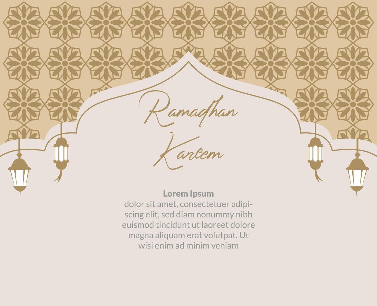 ramadhan kareem decoration background vector