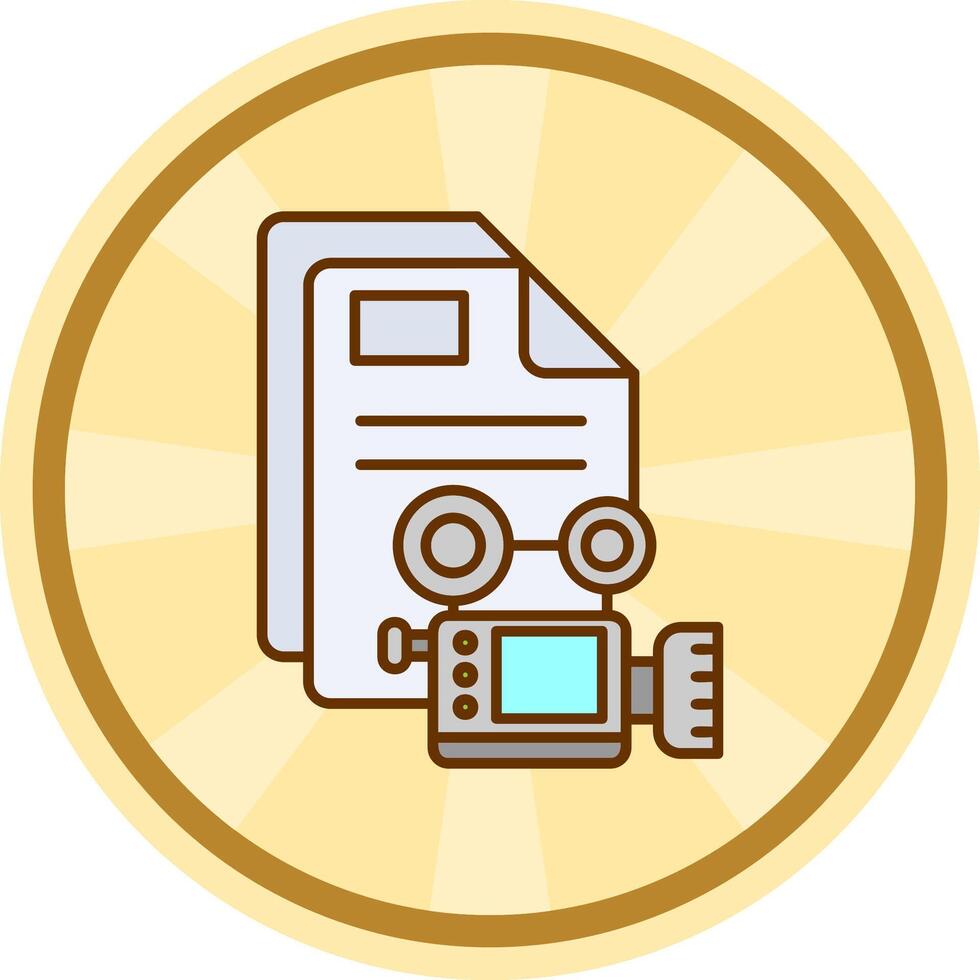 Video Comic circle Icon vector