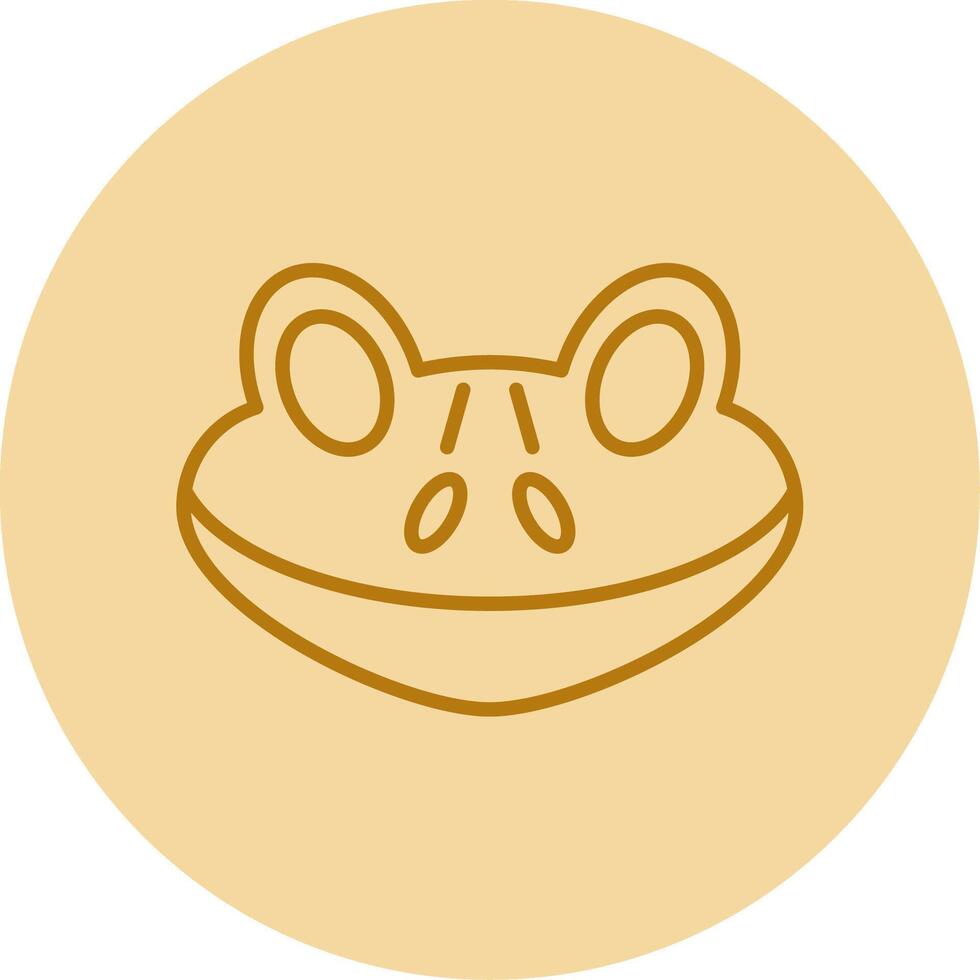 Frog Line Circle Multicolor Icon vector