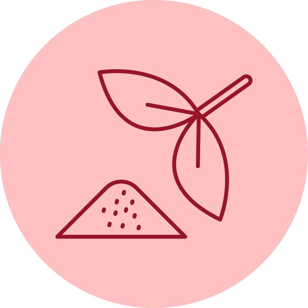 Herbal Line Circle Multicolor Icon vector