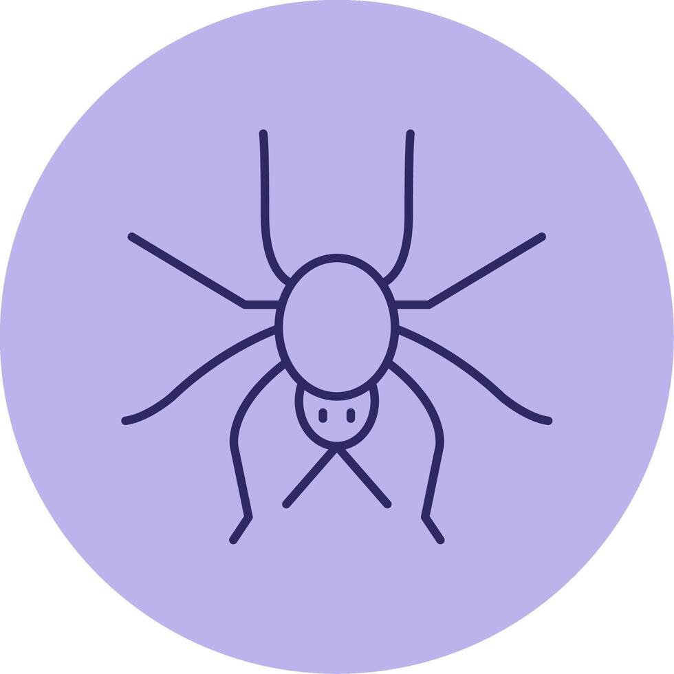 Spider Line Circle Multicolor Icon vector