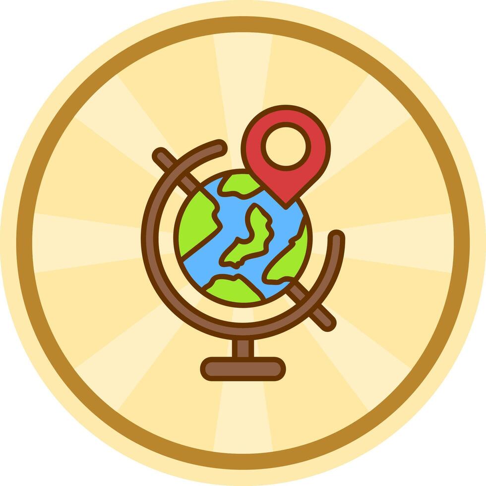 Globe Comic circle Icon vector