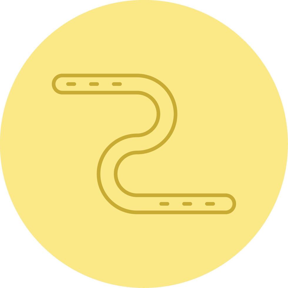 Earthworm Line Circle Multicolor Icon vector