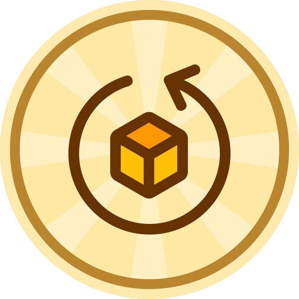 Rotate object Comic circle Icon vector