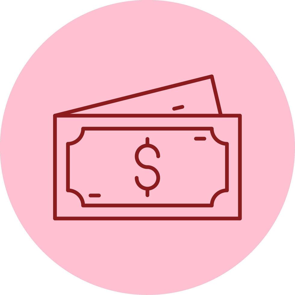 Dollar Line Circle Multicolor Icon vector